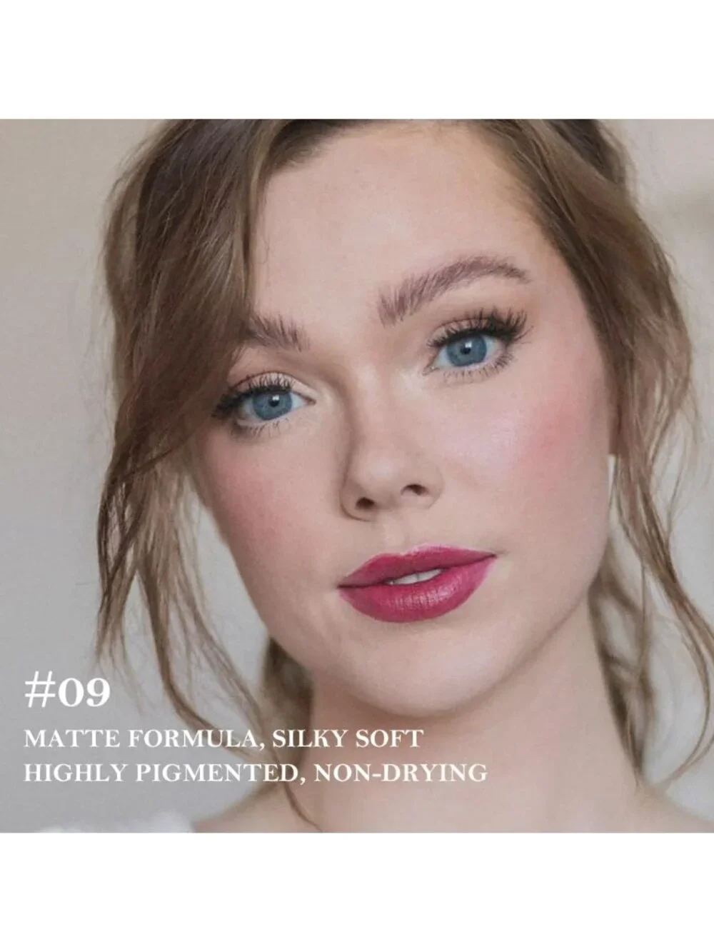 Women 1Pcs-A09# Deep Mauve Shimmery Metallic Cone-Tip Glitter Lipstick Lip Liner